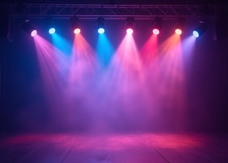 Professional event lighting setup