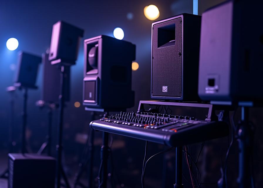 Professional sound system setup